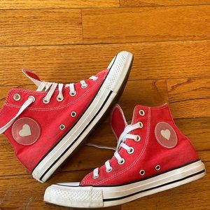 Heart converse high tops